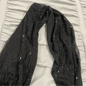 Black Sequin Scarf